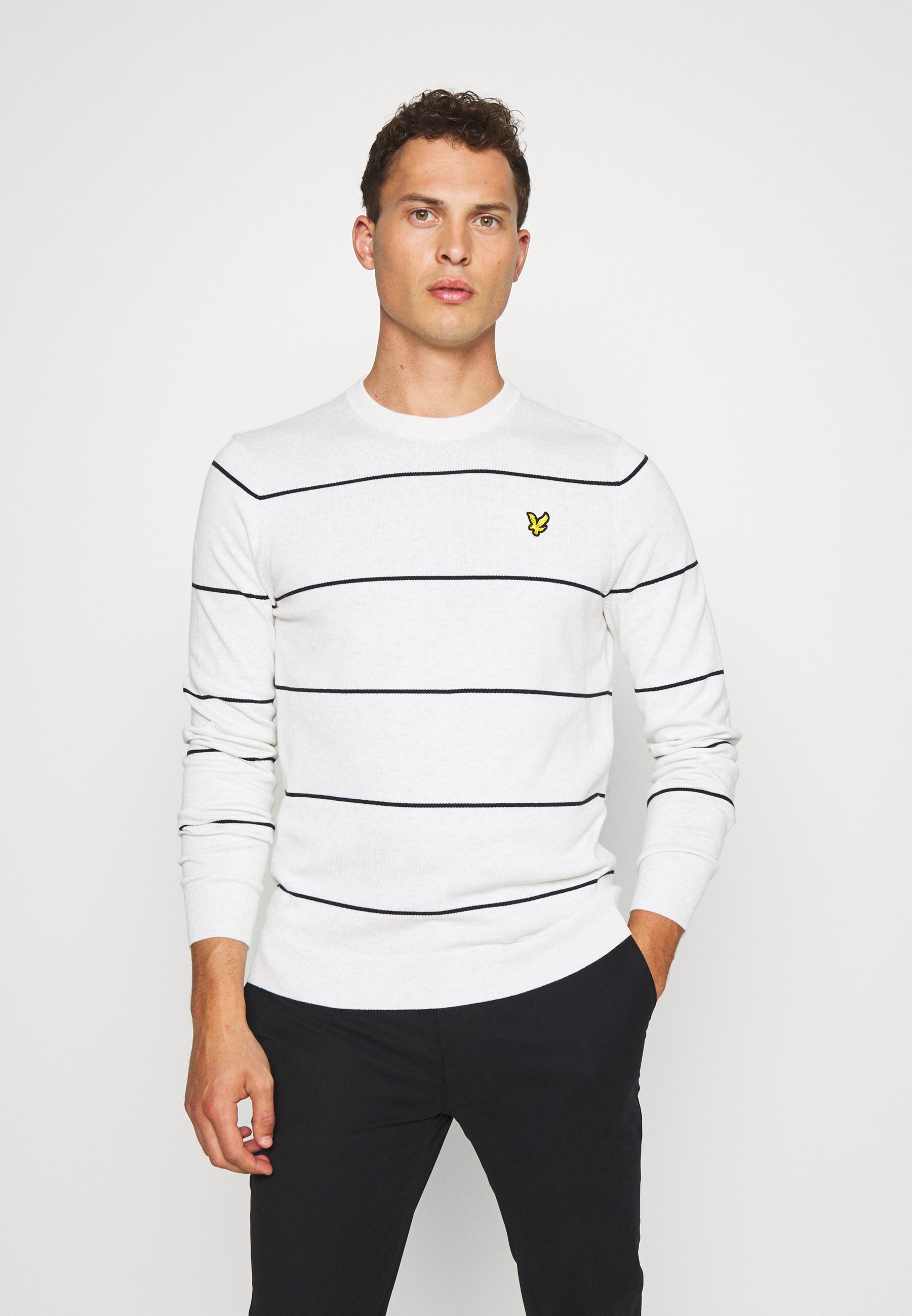 Lyle & Scott WIDE STRIPE CREW NECK JUMPER Strikkegenser Lyle & Scott Stripete gensere til dame og herre | Zalando.no