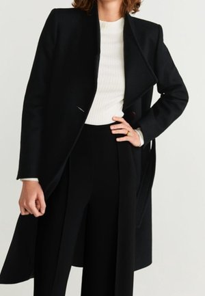 Mango Classic coat - black