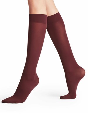 FALKE, Pure Matt 50 Denier semi-opaque - Knee high socks - barolo