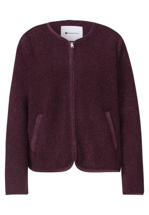 Street One, TEDDY-JACKE MIT RUNDHALS UND CORDDETAILS - Veste polaire - rustic rouge