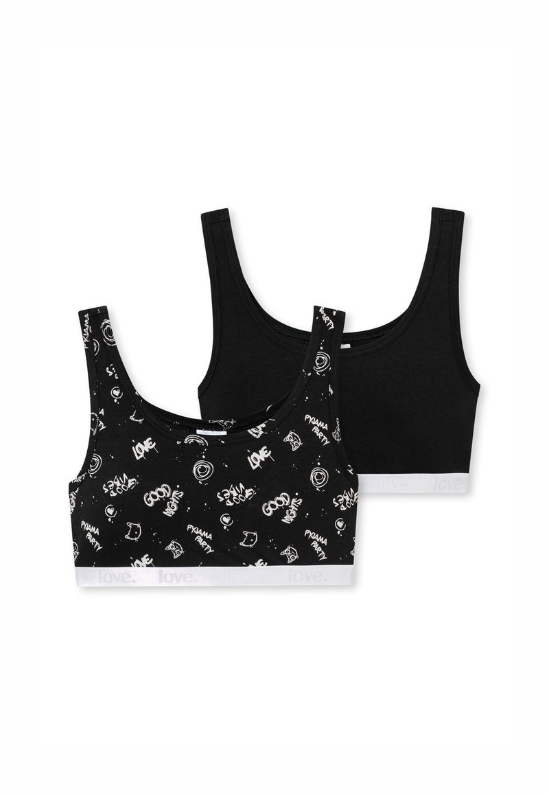 Schiesser 2-PACK  - Bustier - schwarz weiss