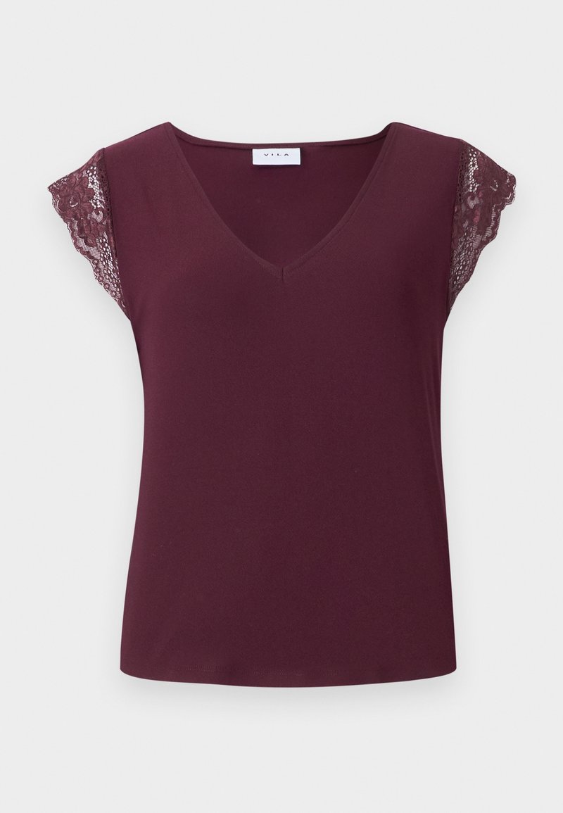 Vila T-shirt basic donkerpaars Vila T-shirt basic donkerpaars