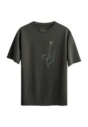 ANIROLA - OVERSIZE - Print T-shirt - asphalt