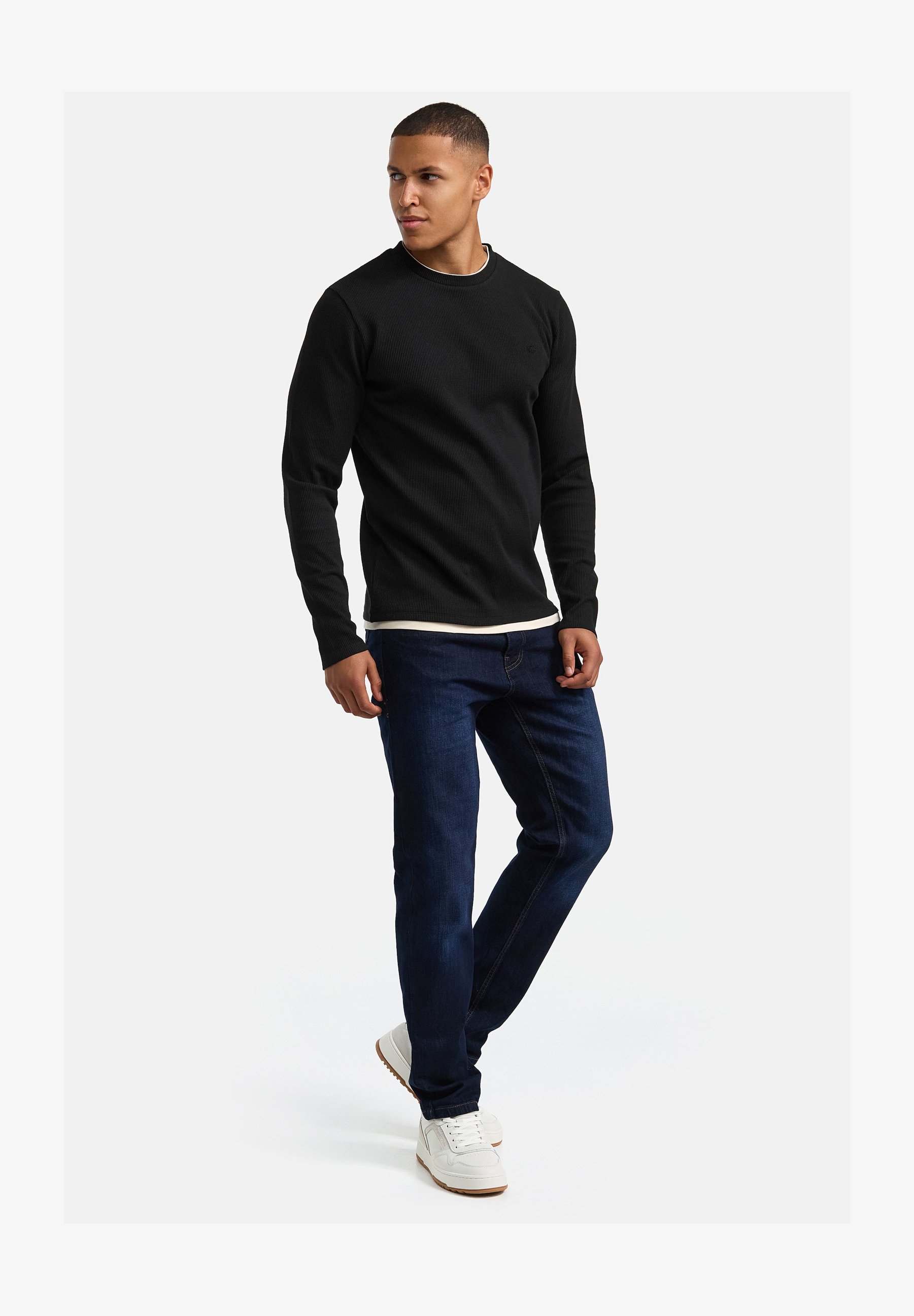 Indicode IDingo 41013MM - Maglietta Uomo Girocollo Regular Fit Con Stampa E Toppa In Tessuto, Cotone Di Qualità, Casual E Moderna