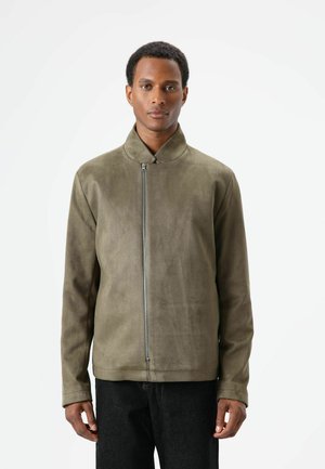 Imitatieleren jas - light khaki