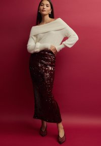Next FLUFFY OFF SHOULDER BARDOT - Svetrík - white ecru