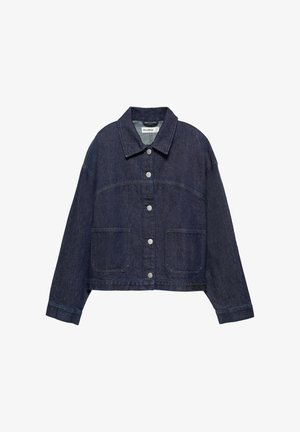 PULL&BEAR, BOXY FIT DENIM - OVERSHIRT - Button-down blouse - navy