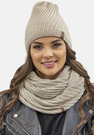 Vivisence 7017 BEANIE AND SCARF SET - Colsjaal - beige
