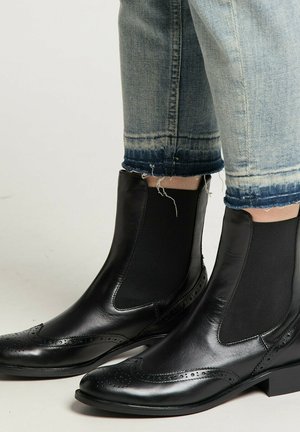 Botine cowboy/biker - schwarz