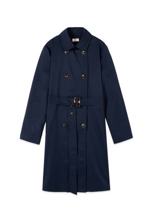 Oltre, TRENCH DOPPIOPETTO CON CINTURA - Trenchcoat - blu