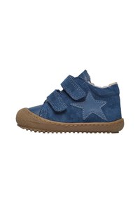 Baskets Enfant Naturino Heist VL - Cuir Nappa Et Daim, Velcro, Semelle Antidérapante - Couleur Bleu Marine