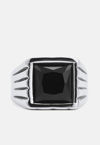 Icon Brand SQUARE STONE SIGNET - Anel - silver-coloured