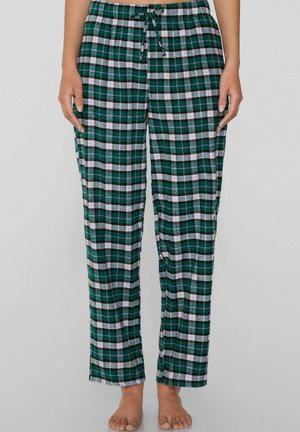 LANGE MIT PRINT UND TASCHEN - Pantalón de pijama - green