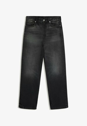 Bershka, STRAIGHT WIDE JEANS - Jean droit - black