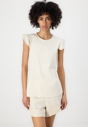 Blouse - almond beige/dark almond beige