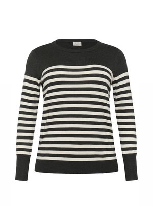 Kaffe Curve STRIPED  - Svetrík - dgm turtledove half stripe