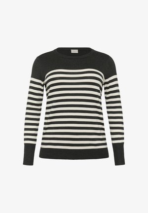 Kaffe Curve STRIPED - Svetr - dgm turtledove half stripe