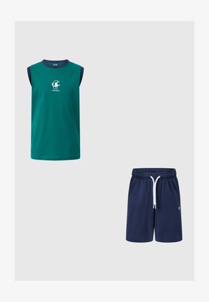 Champion, GRAPHIC SET - Μπλούζα - dark blue/green