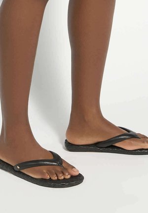 Dune London, LUNARE LEATHER - T-bar sandals - black-leather