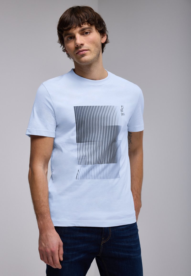 Street One MEN Triko s potiskem - blau