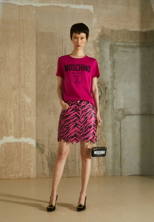 DOUBLE SMILE - T-shirt imprimé - fuchsia