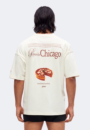 ASICS, HERITAGE CITEE UNISEX - Sports T-shirts - cream