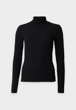 GANT, SLIM TURTLENECK - Блуза с дълги ръкави - black