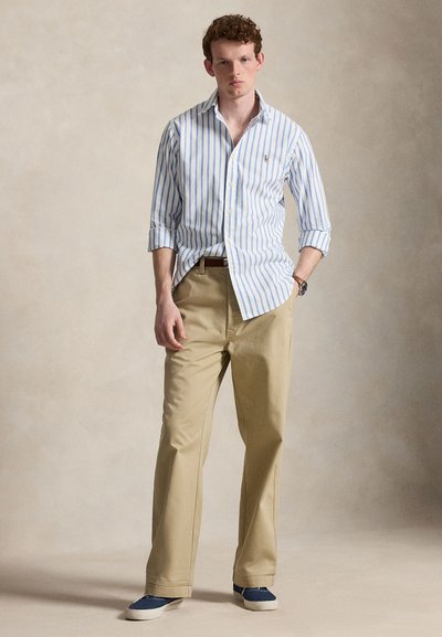 Polo Ralph Lauren CUSTOM FIT STRIPED OXFORD SHIRT - Marškiniai - blue/white