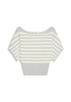 Bershka, ASYMMETRIC NECK - SWEATER - T-shirts print - grey
