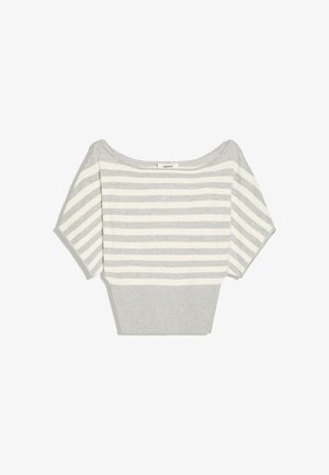 Bershka, ASYMMETRIC NECK - SWEATER - T-shirts print - grey