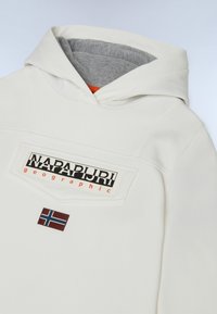 Napapijri BURGEE UNISEX - Felpa con cappuccio - white heron