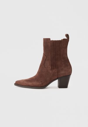 SLIM - Kovbojské/motorkářské kotníkové boty - mahogany