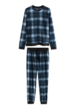 REGULAR FIT - MOTIONFLEX COSY LONG SLEEVE CUFFED SET  - Pizsama szett - navy blue check
