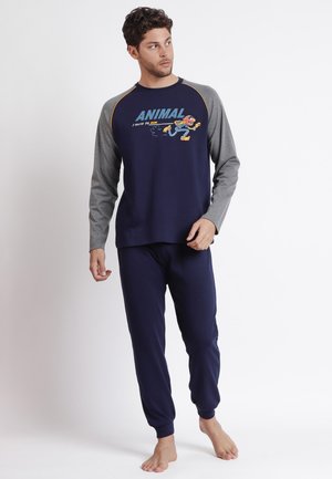 MANGA LARGA ANIMAL I HAVE TO RUN SET - Conjunto de pijama - marino