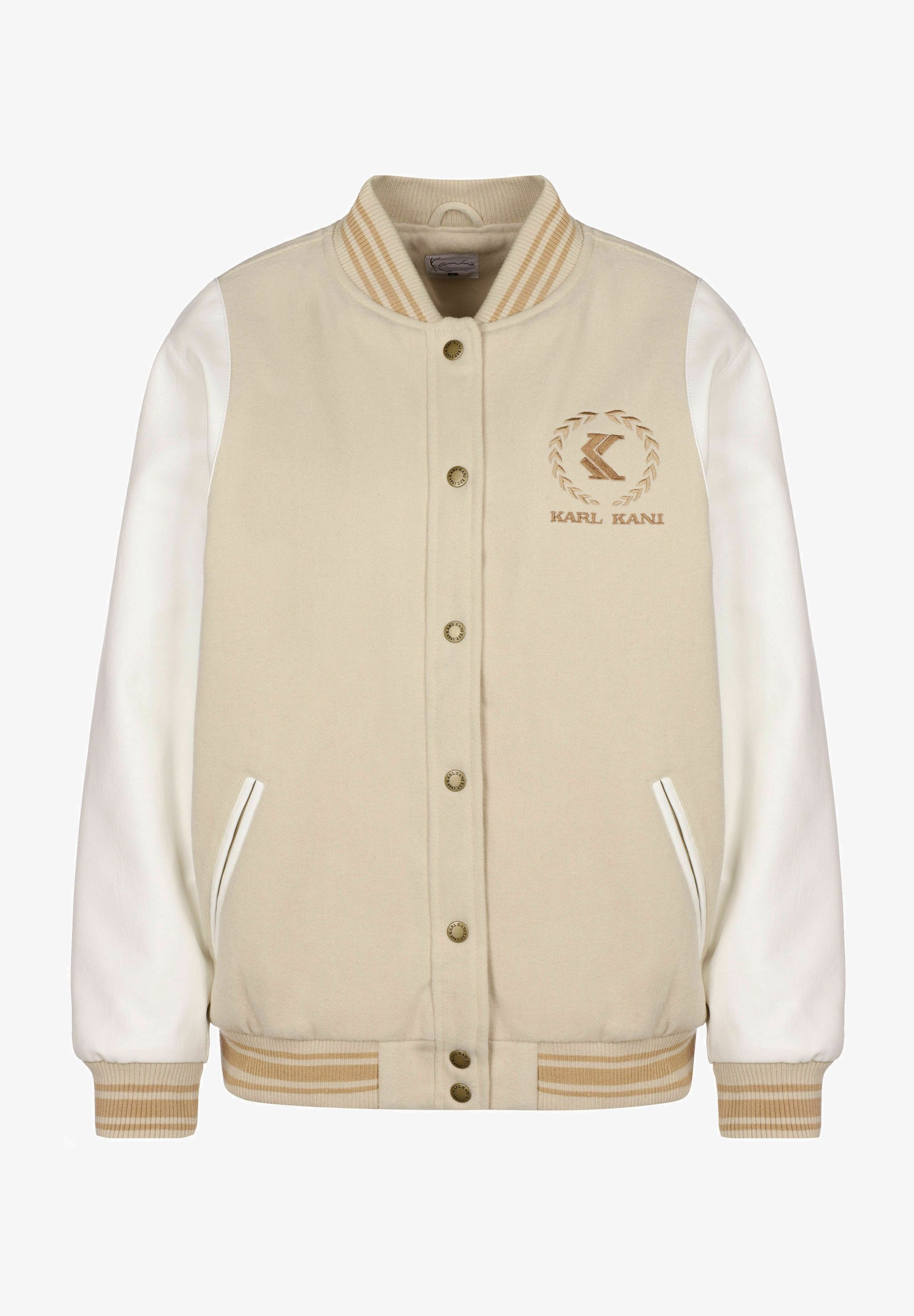 Karl Kani RETRO EMBLEM BLOCK Bomberjacke light cream white