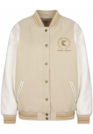 RETRO EMBLEM BLOCK - Bomber bunda - light cream white