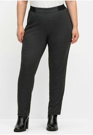 Sheego, Trousers - schwarz gemustert