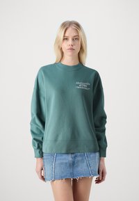Abercrombie & Fitch Logo Crew Sweatshirt - Ikdienas džemperis - silver pine