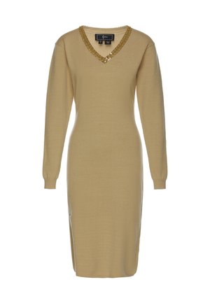 faina, Rochie tip creion - dark beige