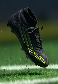 adidas Performance F50 LEAGUE FG/MG - Firm-ground football boots - core black/iron metallic/lucid lemon