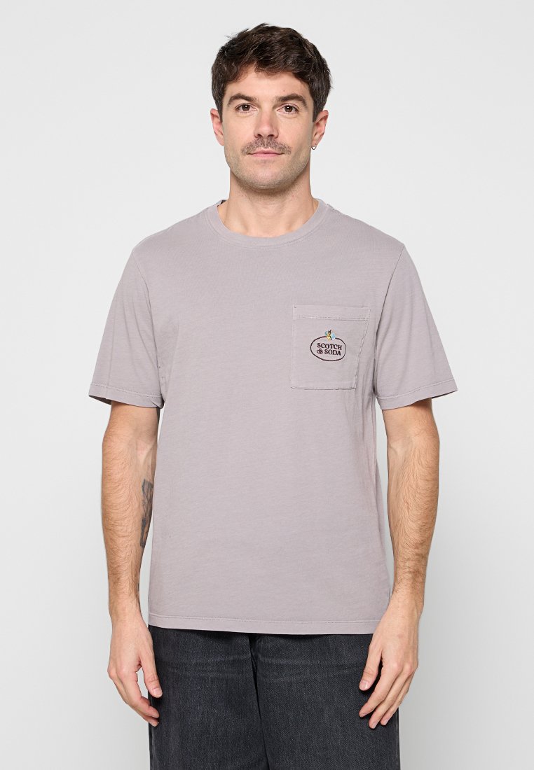 Scotch & Soda T-shirt basic grijs