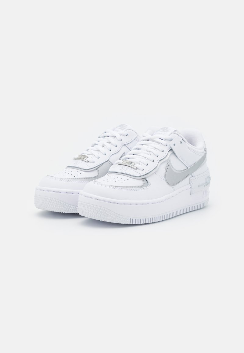 Nike Sportswear W AF1 Zapatillas white/metallic silver/pure platinum/blackened blue/blanco - Zalando.es