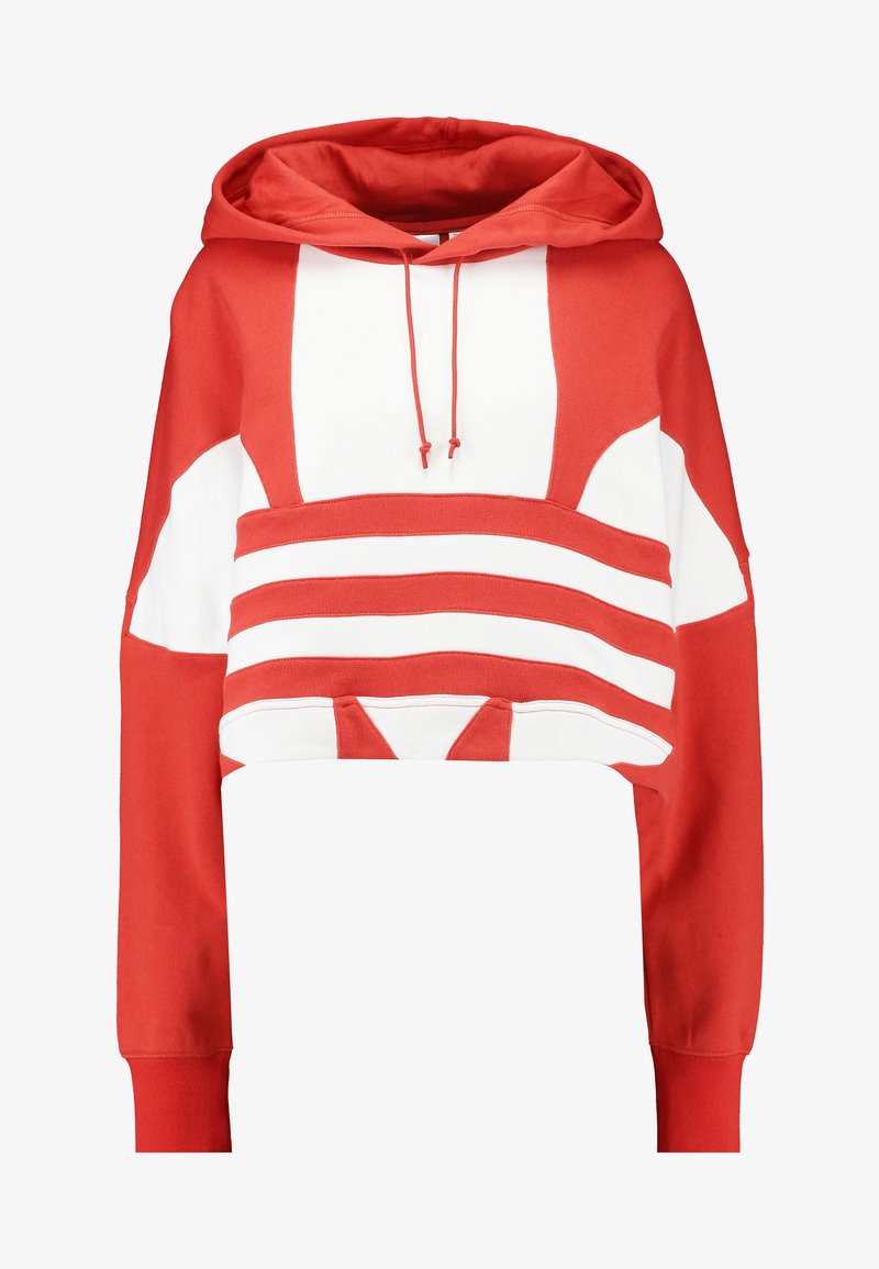 adidas Originals ADICOLOR LARGE LOGO CROPPED HODDIE SWEAT adidas Originals CROPPED LARGE LOGO HOODIE - Hoodie - orange