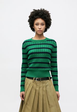 CABLE - Jumper - nouveau green/navy breton