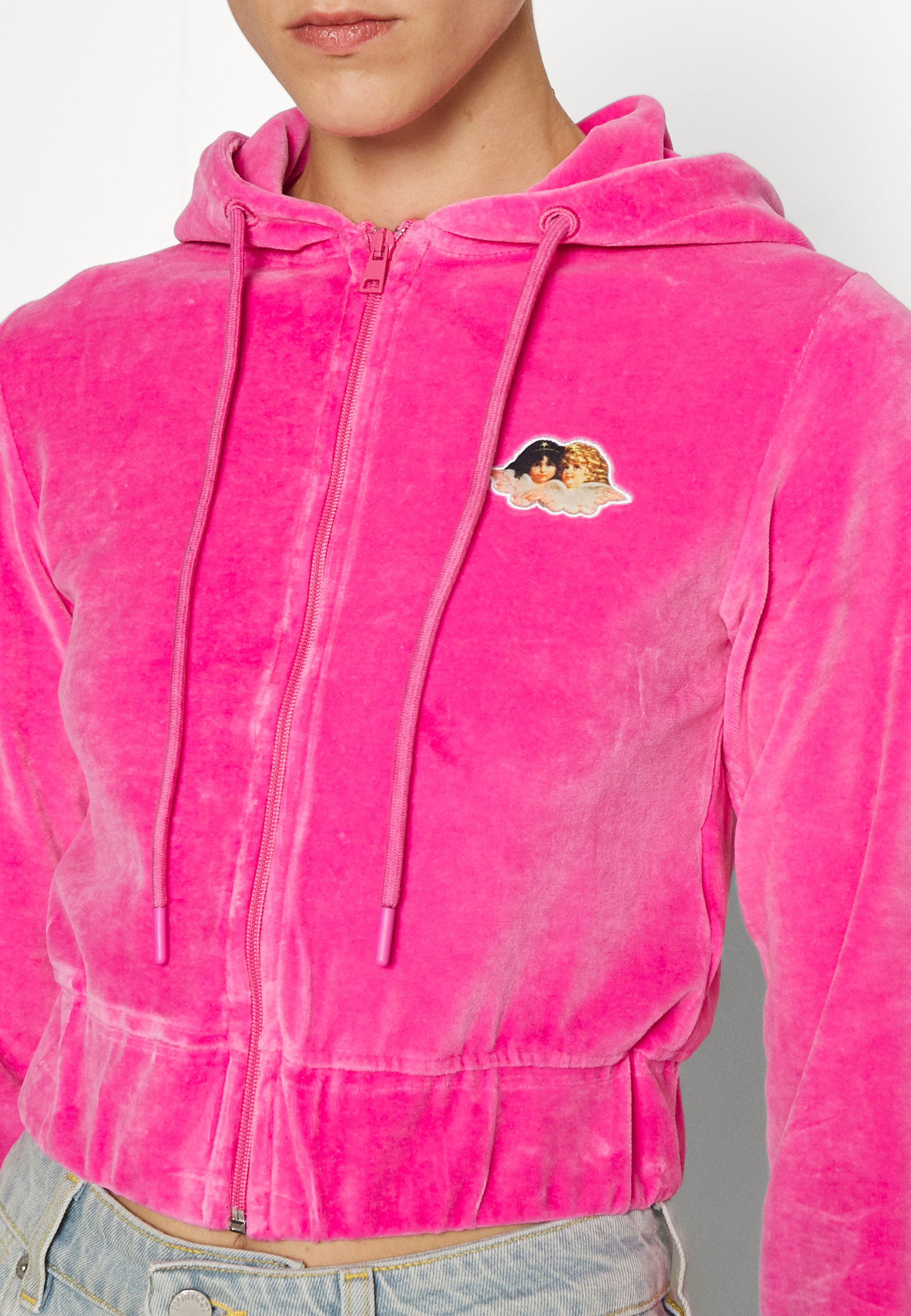 hot pink velour jacket