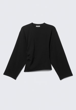 Weekday, RUCHED LONGSLEEVE DRAPE - Блуза с дълги ръкави - black