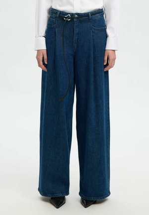 WIDE FIT - Široke hlačnice - dark blue denim
