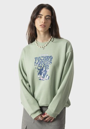 Kaotiko TECHNO LOVERS CLUB - Mikina - light green