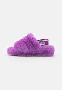 purple ugg slides