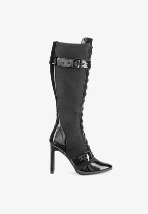 LASCANA, HIGH-HEEL-STIEFEL - Schnürstiefel - schwarz